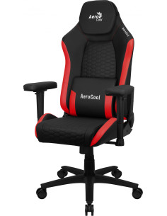 Aerocool CROWNBR Rojo, Silla Gaming Ergonómica, Cojines Ajustables,