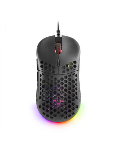 Mars Gaming MM55 Negro, Ratón Gaming RGB Chroma, Ultra-ligero 55g,