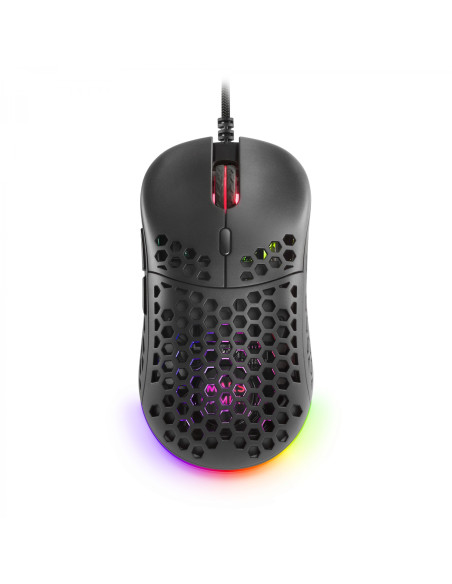 Mars Gaming MM55 Negro, Ratón Gaming RGB Chroma, Ultra-ligero 55g,