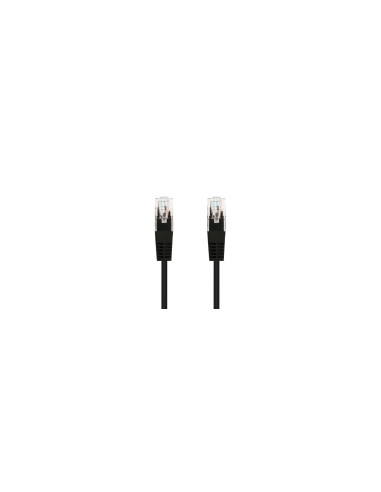 Nanocable Cable Red Latiguillo RJ45 CAT.6 UTP AWG24, Negro, 25 cm