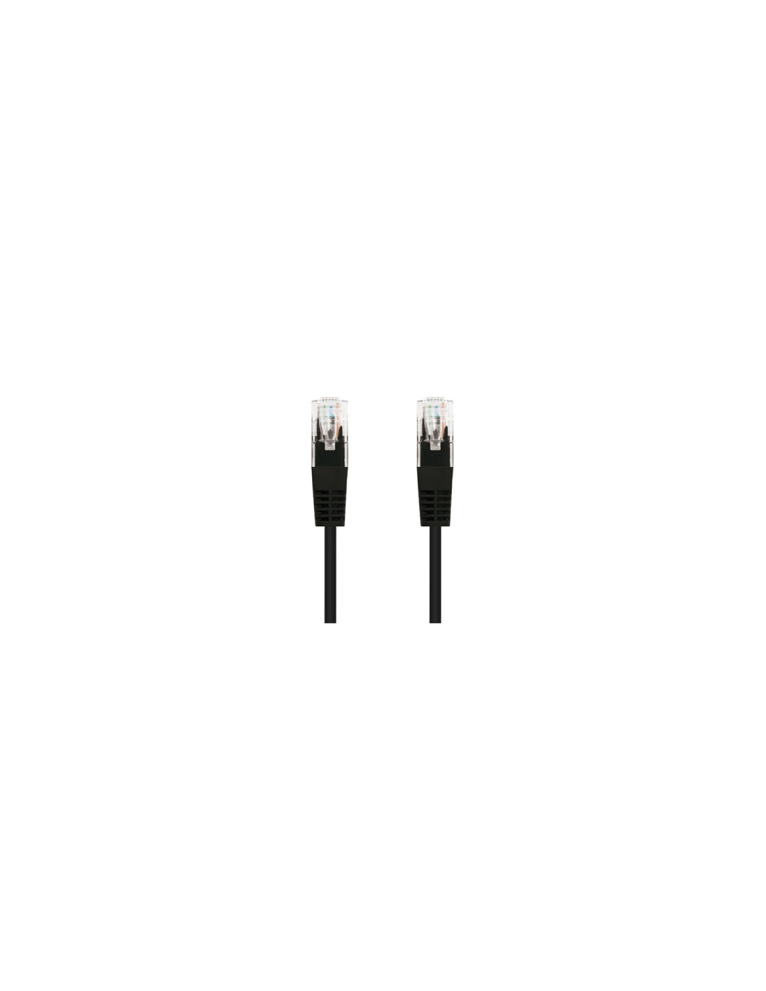 Nanocable Cable Red Latiguillo RJ45 CAT.6 UTP AWG24, Negro, 25 cm