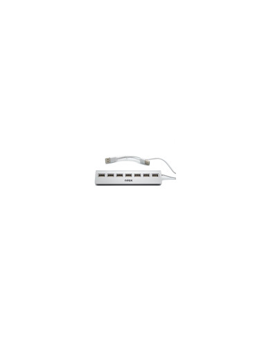 Nilox HUB sobremesa de aluminio con 7 puertos USB 2.0