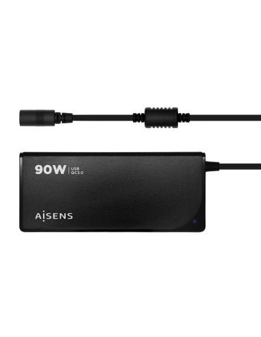 AISENS ASLC-90WAUTO-BK adaptador e inversor de corriente Interior 90