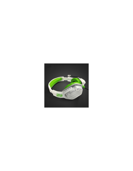 FR-TEC Ghost Auriculares Alámbrico Diadema Juego Verde, Transparente, Blanco