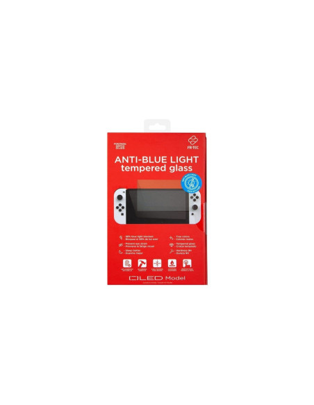 FR-TEC Anti Blue Light Protector Cristal Templado para Nintendo Switch Oled