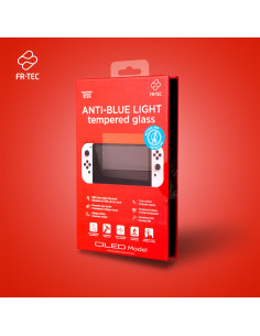 FR-TEC Anti Blue Light Protector Cristal Templado para Nintendo Switch Oled 2
