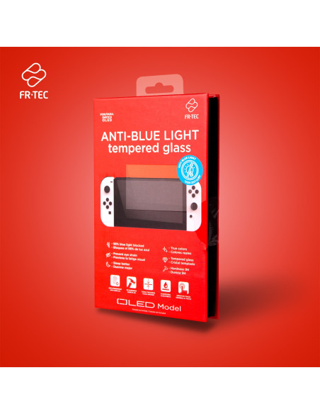 FR-TEC Anti Blue Light Protector Cristal Templado para Nintendo Switch Oled