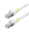 StarTech.com Cable de 1,5m de Red Ethernet CAT6a - Blanco - Low Smoke Zero Halogen (LSZH) - 10GbE - 500MHz - PoE++ de 100W - Sna