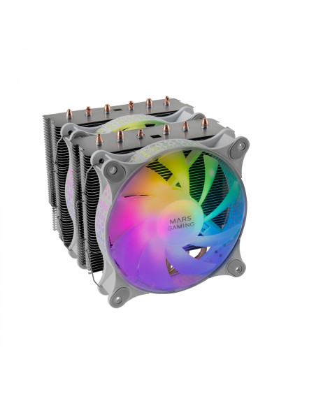 Mars Gaming Disipador CPU, Doble Torre Refrigeración, 6 Heatpipes