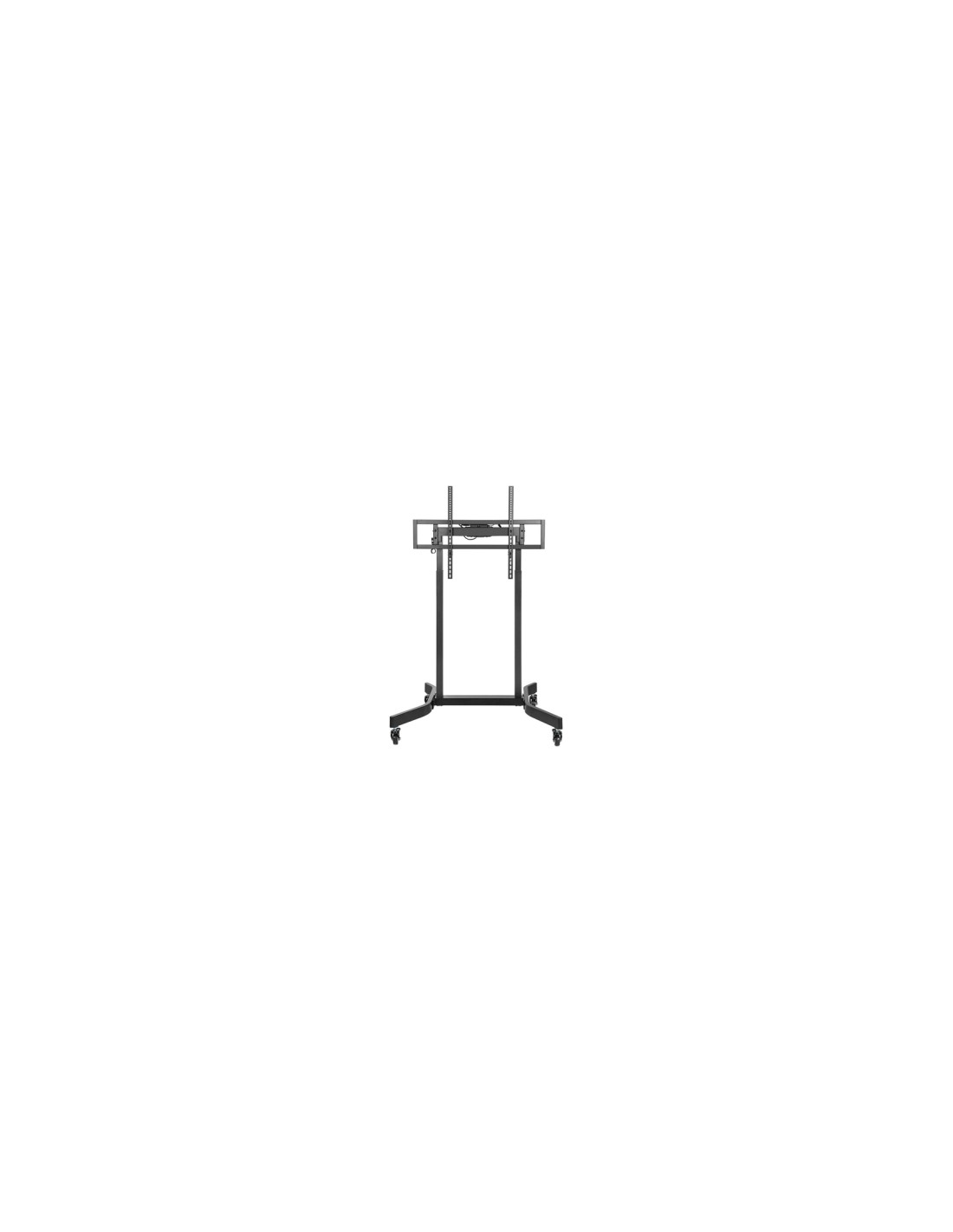 AISENS Soporte de suelo motorizado pro con ruedas para monitor/TV 120kg de 55-100, Negro