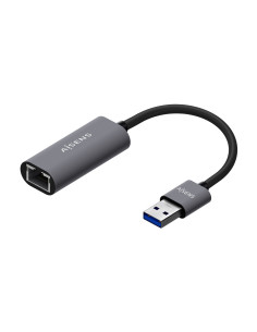 AISENS Conversor USB 3.0 A Ethernet Gigabit 10/100/1000 Mbps, Gris,