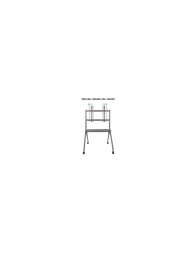 TooQ iSTAND Soporte de Suelo con Ruedas para Pantallas 50"- 86", Gris