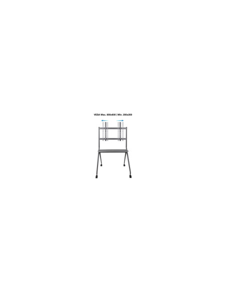 TooQ iSTAND Soporte de Suelo con Ruedas para Pantallas 50"- 86", Gris