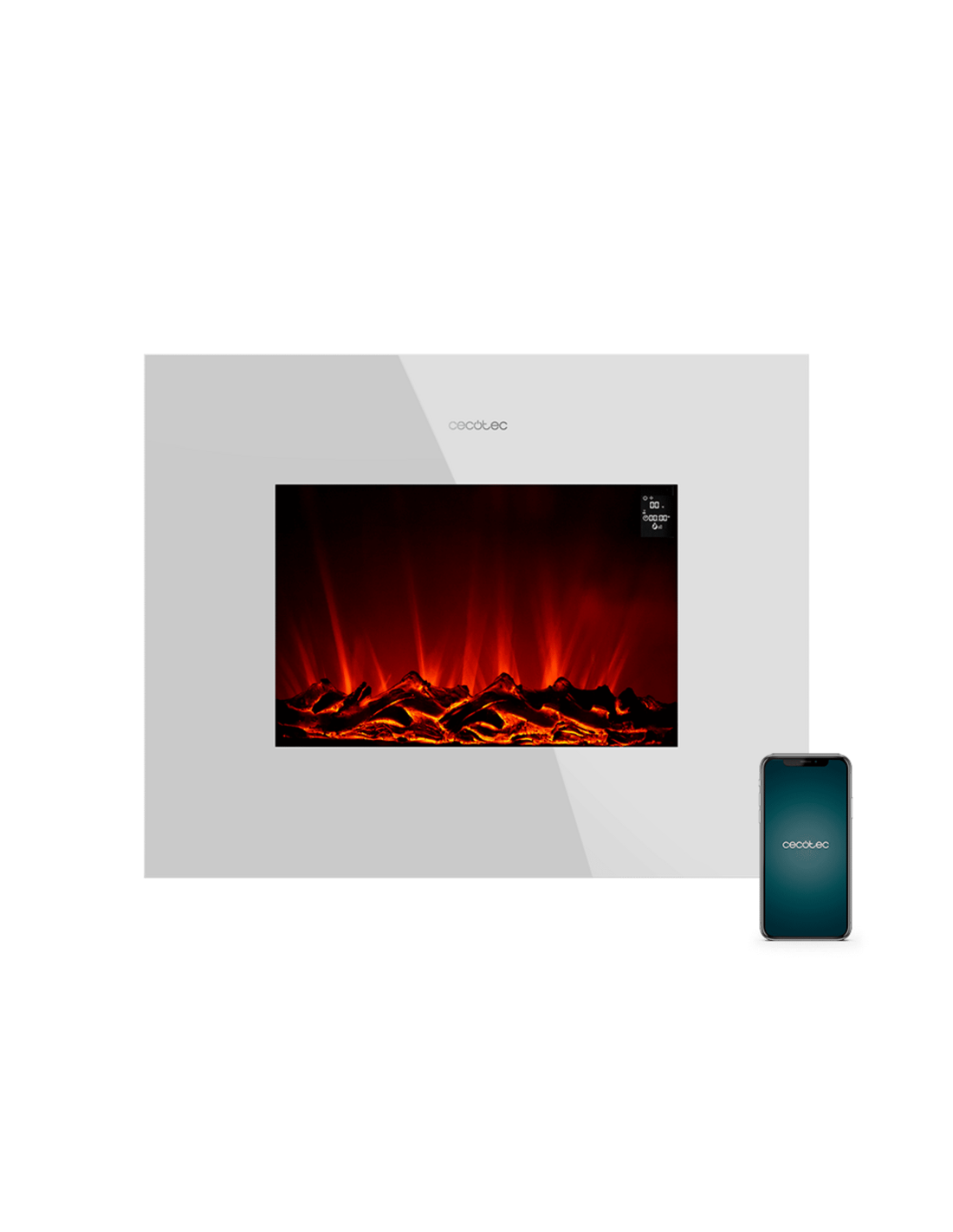 Chimenea el?ctrica ReadyWarm 2690 Flames Connected White