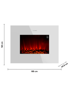 Chimenea el?ctrica ReadyWarm 2690 Flames Connected White 2