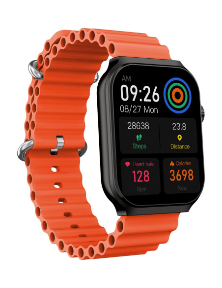 Celly TRAINERULTRABK Relojes inteligentes y deportivos 5,13 cm (2.02") Digital 320 x 320 Pixeles Pantalla táctil Negro