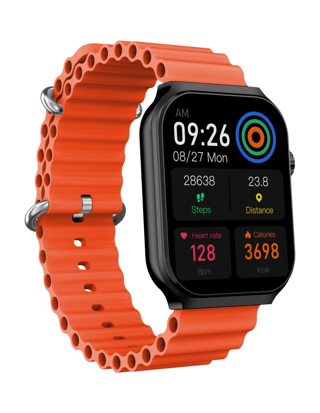 Celly TRAINERULTRABK Relojes inteligentes y deportivos 5,13 cm (2.02") Digital 320 x 320 Pixeles Pantalla táctil Negro