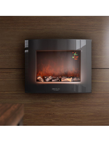 Chimenea electrica decorativa de pared Ready Warm 2600 Curved Flames