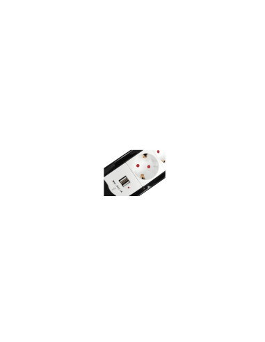 Equip 245553 base múltiple 1,5 m 4 salidas AC Interior Negro, Blanco