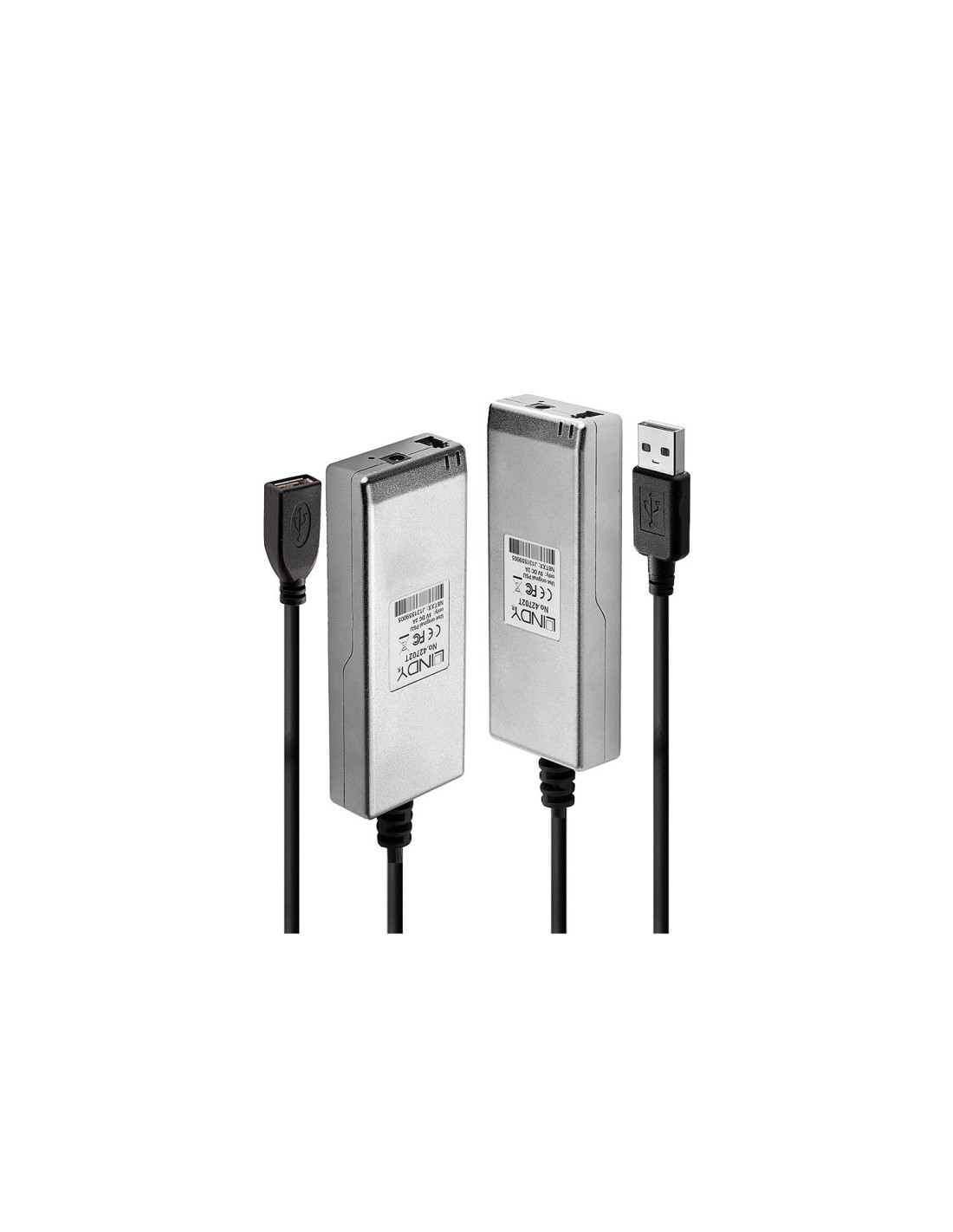 Lindy 42702 ampliador de red Transmisor y receptor de red Gris