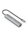 AISENS Dock USB-C A Ethernet Gigabit + Hub 3xUSB-A, Gris, 15cm