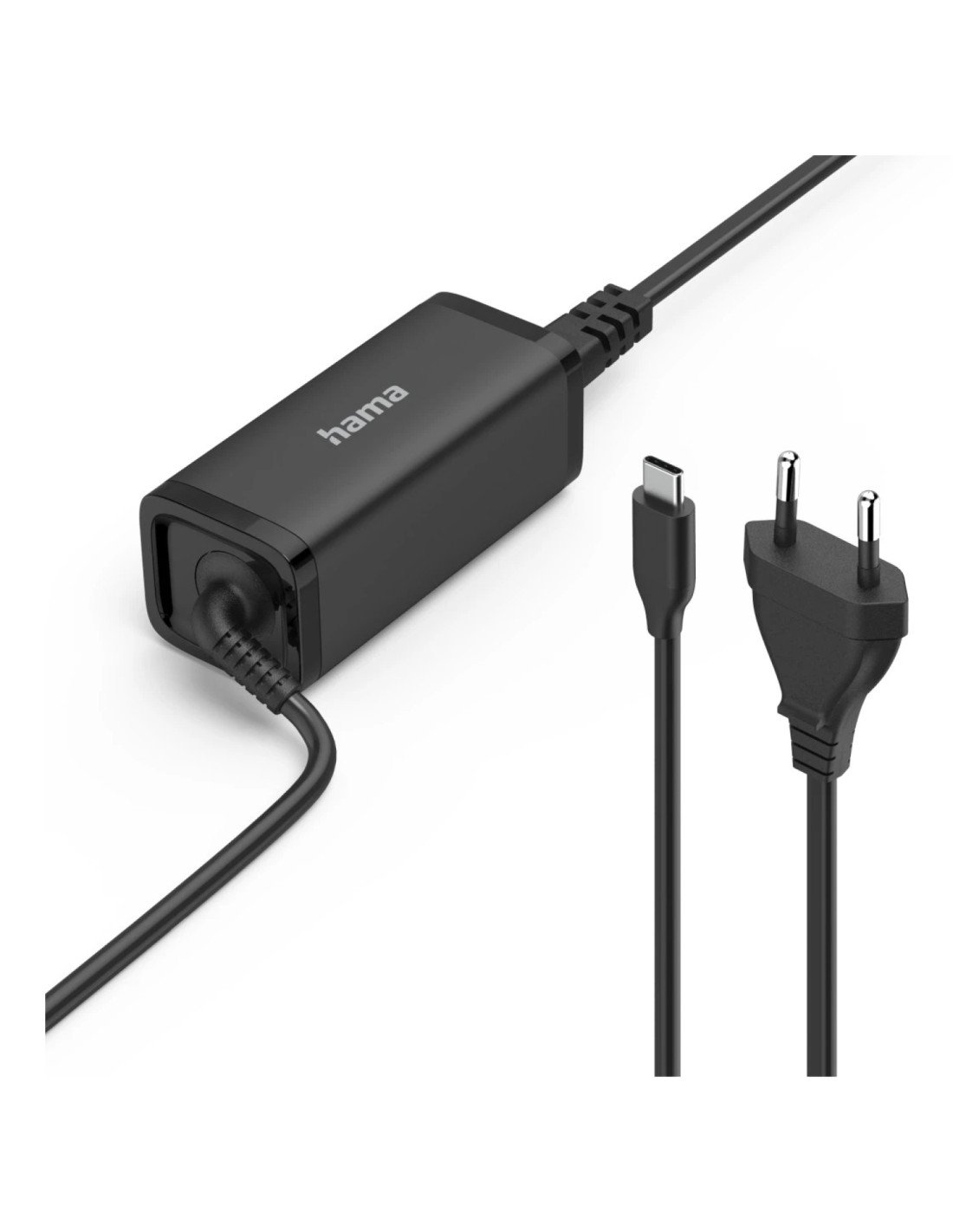 Hama 00200023 adaptador e inversor de corriente Interior 65 W Negro