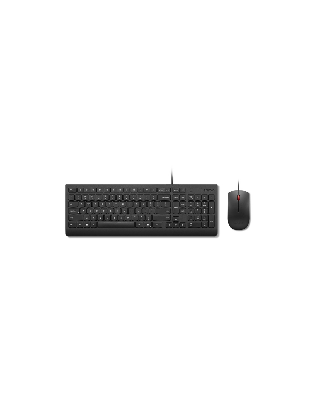 Lenovo Essential Wired Combo (ES 172) teclado Ratón incluido Universal USB Español Negro