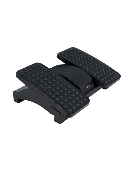 TooQ Reposapiés Ajustable en Altura e Inclinación, Negro