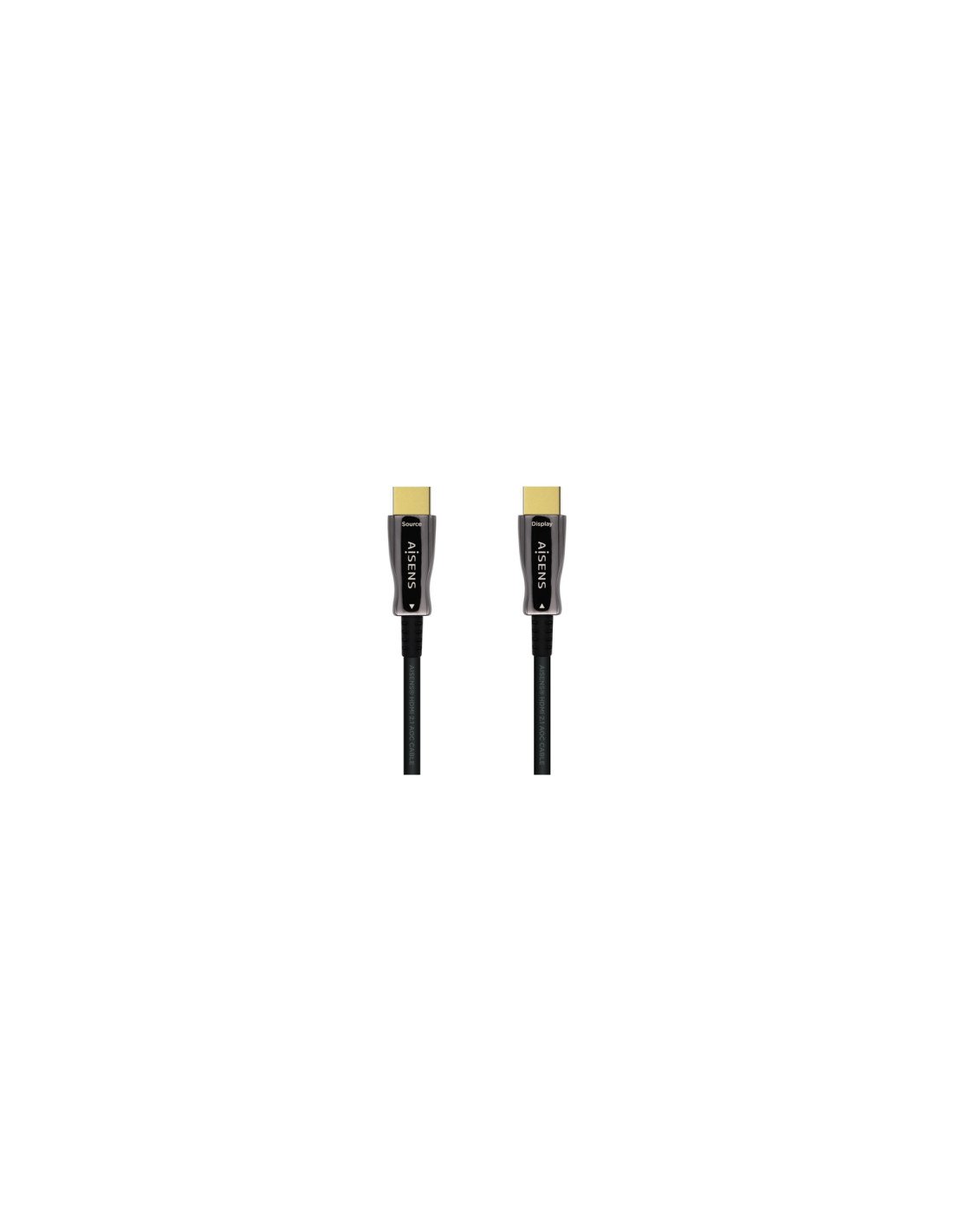 Aisens Cable Hdmi tipo-a estandar macho a macho V2.1 AOC ultra alta velocidad 100m negro