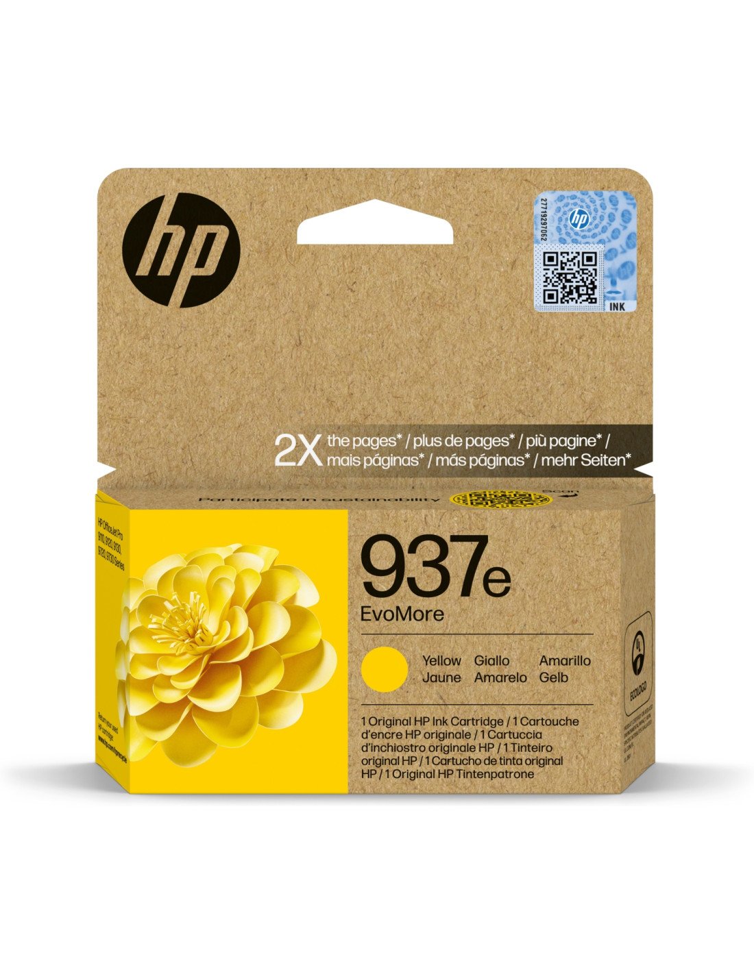 HP 937e Cartucho de Tinta Alta capacidad Original EvoMore amarilla