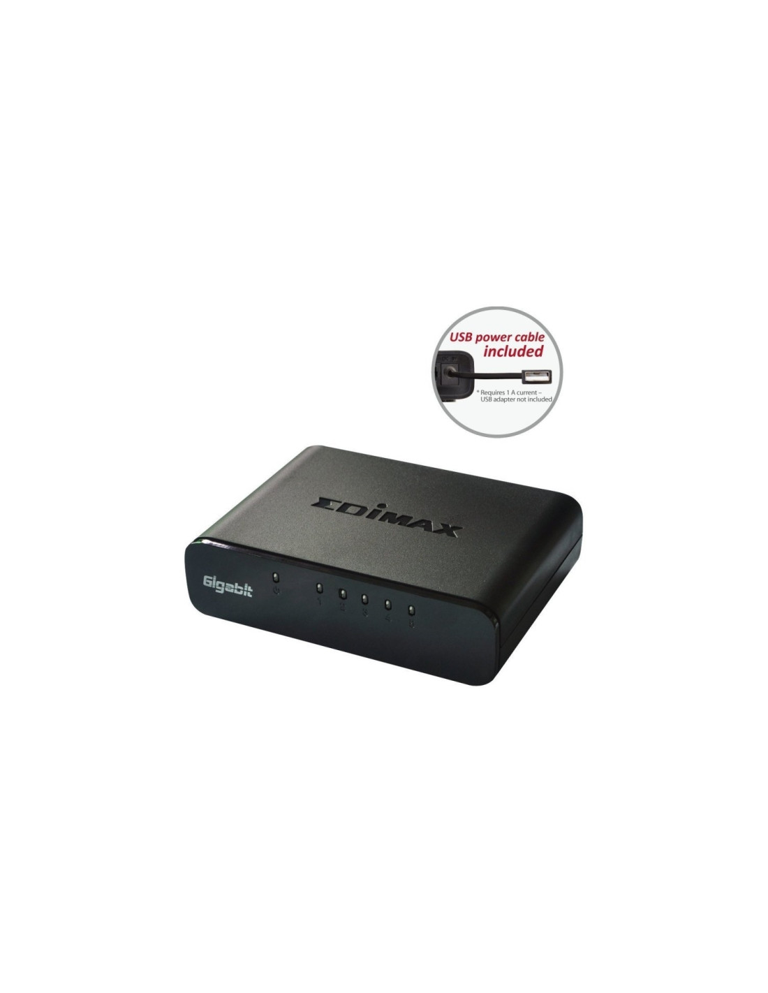 SWITCH EDIMAX 5 PTOS GIGABIT NEGRO ES-5500G V3