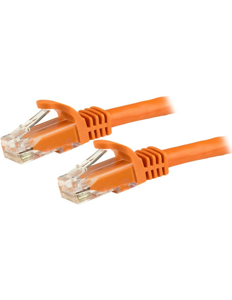 StarTech.com Cable de Red Ethernet Cat6 Snagless de 3m Naranja - Cable Patch RJ45 UTP - N6PATC3MOR