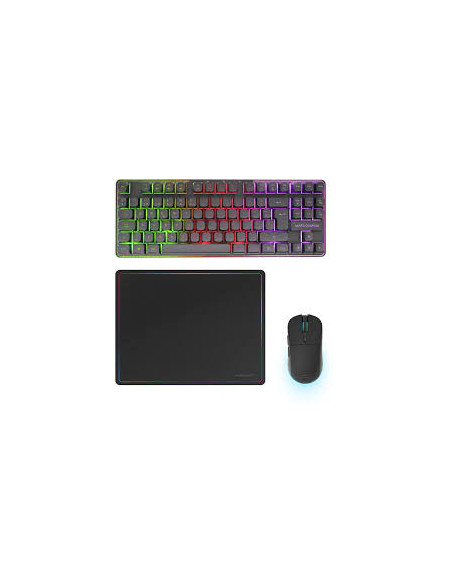 Pack gaming RGB: teclado, ratón, alfombrilla.