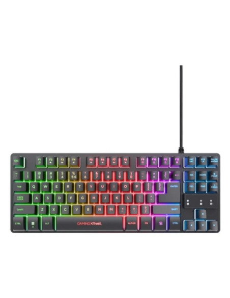 Trust GXT 833 Thado teclado Juego USB Español Negro, Plata