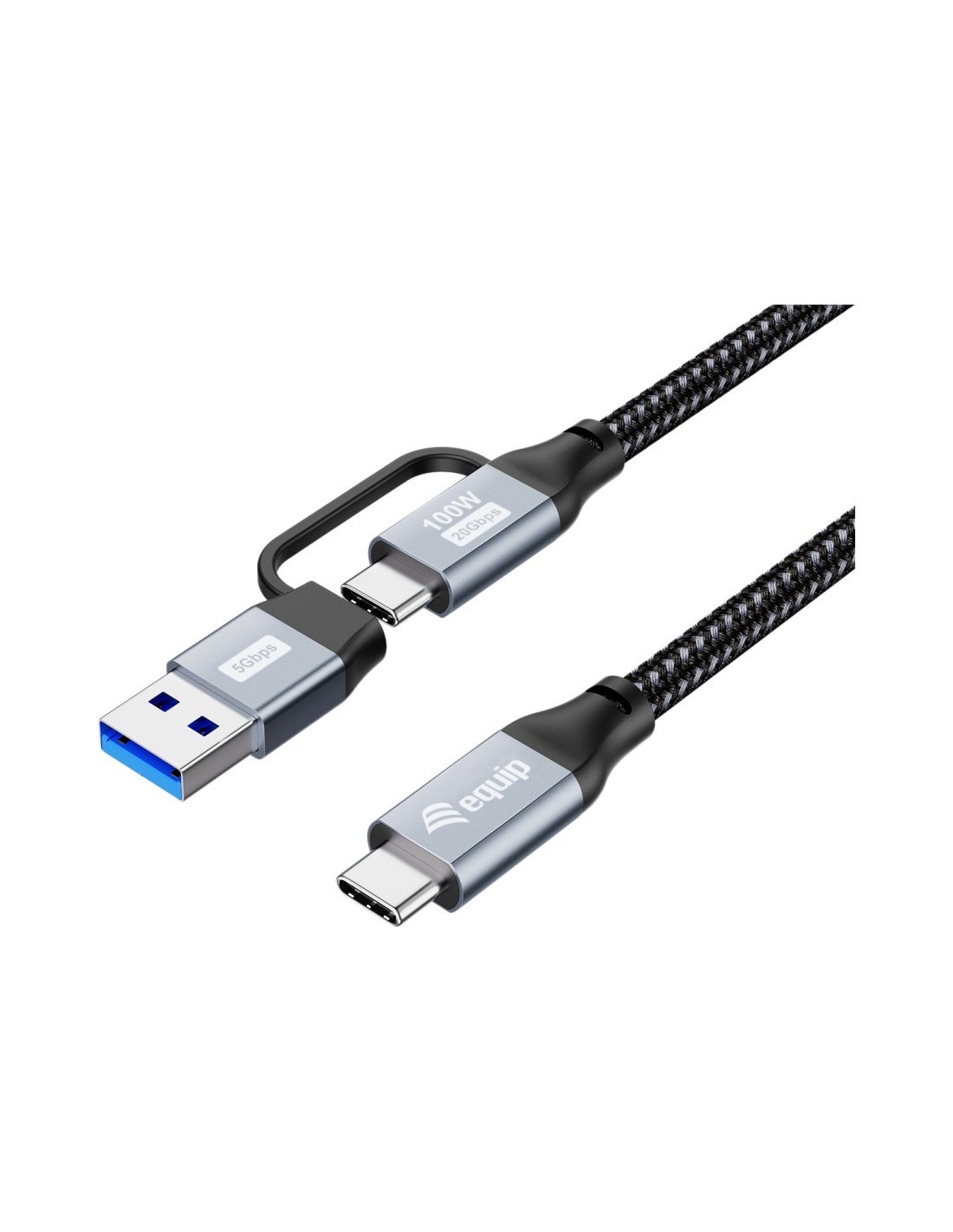 Equip 128432 cable USB USB 3.2 Gen 2x2 2 m USB A/USB C USB C Negro