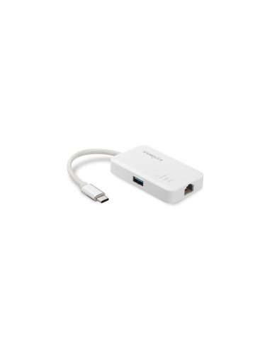 ADAPTADOR USB C M A 3 USB A H + ETHERNET RJ45 H EDIMAX BLANCO EU-4308