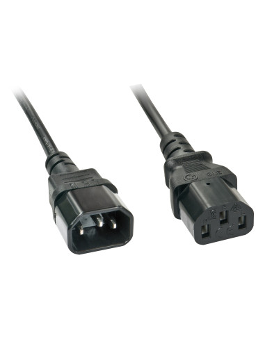 Lindy 30332 cable de transmisión Negro 3 m C13 acoplador C14 acoplador