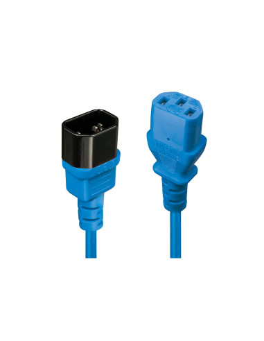Lindy 30471 cable de transmisión Negro, Azul 1 m C14 acoplador C13 acoplador