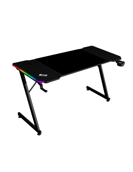 Mars Gaming MGD-X140RGB, Mesa Gaming Ergonómica, Iluminación ARGB con
