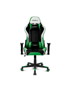Silla gaming Drift DR175: asiento acolchado, NEGRO, VERDE Y BLANCO.