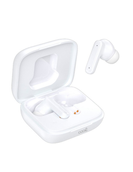 AURICULARES STEREO BLUETOOTH EARBUDS LCD COOL AMBIENT BLANCO