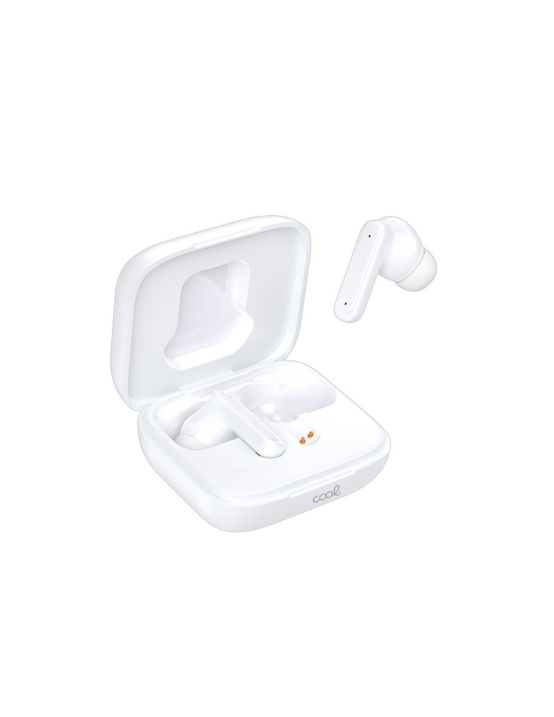 AURICULARES STEREO BLUETOOTH EARBUDS LCD COOL AMBIENT BLANCO