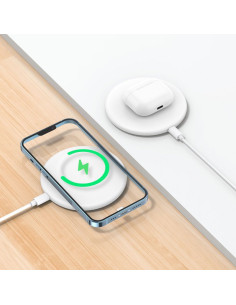 BASE CARGADOR INALAMBRICO QI UNIVERSAL COOL BLANCO 2