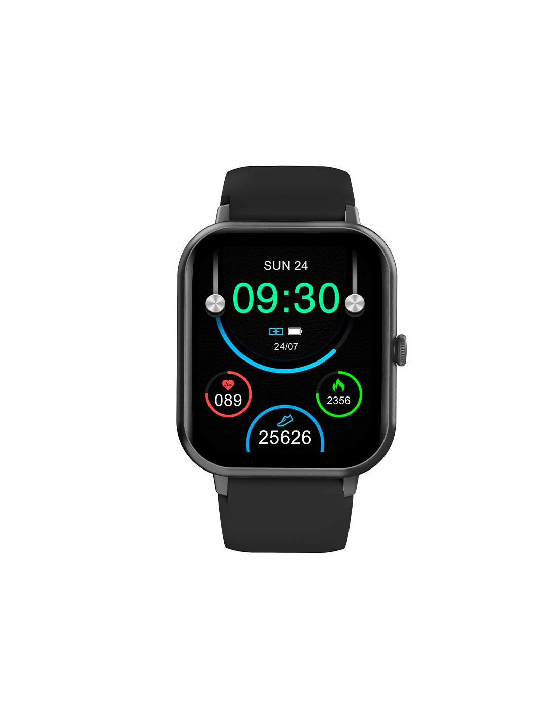 SMARTWATCH COOL FOREST SILICONA NEGRO (LLAMADAS, SALUD, DEPORTE)