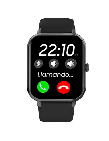 SMARTWATCH COOL FOREST SILICONA NEGRO (LLAMADAS, SALUD, DEPORTE)