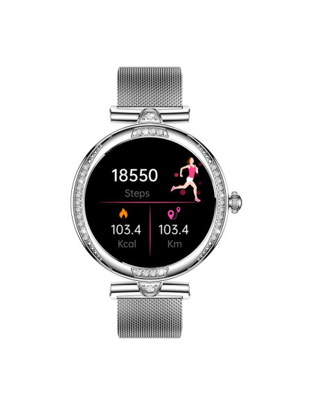 SMARTWATCH COOL MONACO PANTALLA AMOLED + 2 CORREAS (LLAMADAS SALUD) PLATEADO