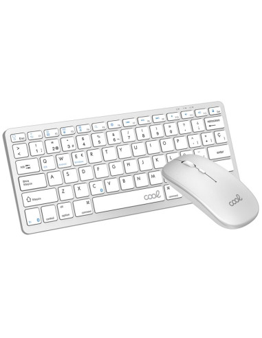 TECLADO Y RATÓN BLUETOOTH PC / TABLET COOL MOBILITY BLANCO ESPAÑOL