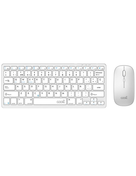 TECLADO Y RATÓN BLUETOOTH PC / TABLET COOL MOBILITY BLANCO ESPAÑOL