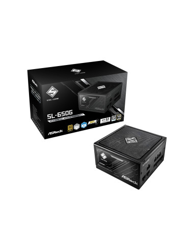 Asrock SL-650G Steel Legend unidad de fuente de alimentación 650 W 20+4 pin ATX ATX Negro