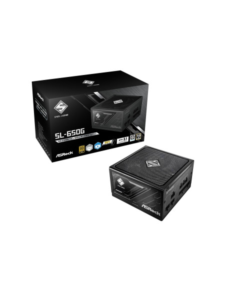 Asrock SL-650G Steel Legend unidad de fuente de alimentación 650 W 20+4 pin ATX ATX Negro